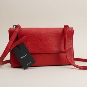 Matt & Nat Suky-DW Red Vegan Leather Crossbody Bag New